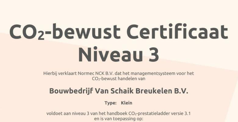 CO2 Certificering is binnen!